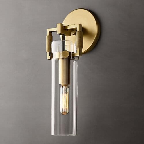 American Edison T10 E27 Led Wall Lamp RH Wall Scones Glass Shades Brass Gold /Chrome/Black Wall Lighting Bedroom Lamp Fixtures