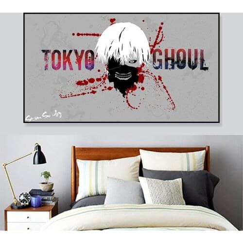 Blood Kaneki Tokyo Ghoul Anime Poster Anime Manga Wall Art Print Decor,50 x 70 cm,No Frame