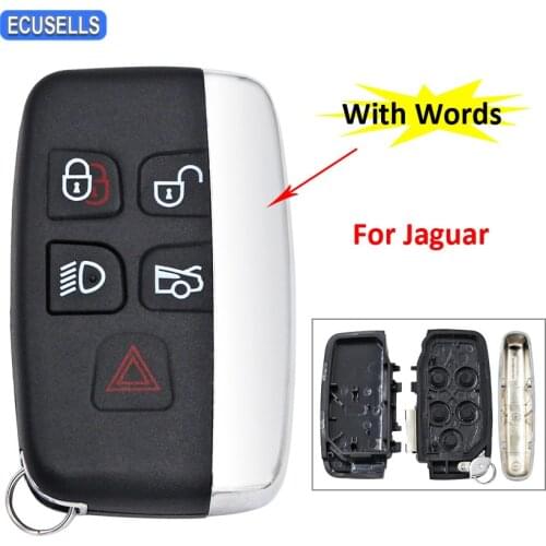 5 Button Remote Car Key Shell Case Fob Smart Car Key Housing Cover for Jaguar XJ XJL XF