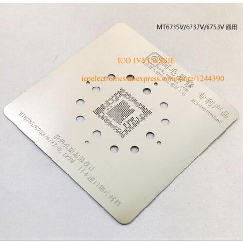 For MT6735 MT6753 MT6737 BGA Stencil BGA Direct Heating Template 0.12mm Thickness