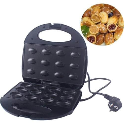 Electric Walnut Cake Maker Automatic Mini Nut Waffle Bread Machine Sandwich Iron Toaster Baking Breakfast Pan Oven EU plug