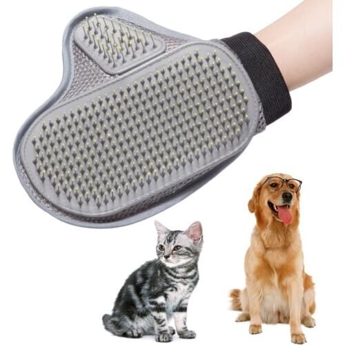 Flexible Pet Brush Glove Cat Grooming Hair Removal Bath Rubber Mitt Puppy Washing Cleaning Needle Bath Comb Dog Massage Shower