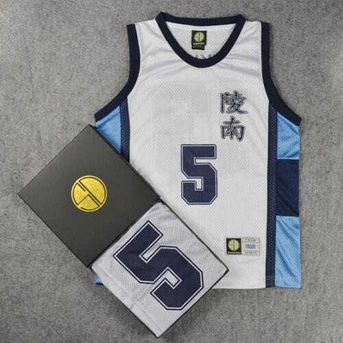 Anime Cosplay Costume Ryonan School Basketball Team Uniform NO.5 IKEGAMI COS Jersey Sportswear Basketball Vest Tops
