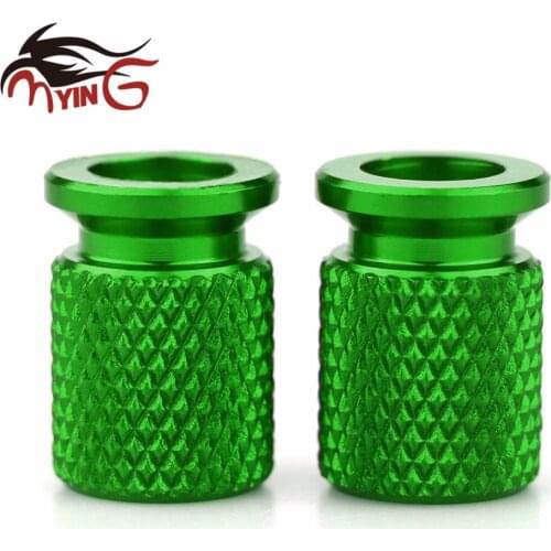 NINJA Motorcycle Tire Valve Air Port Stem Cover Cap Plug CNC Aluminum Accessories B for Kawasaki Ninja 250 300 400 650 2010-2019
