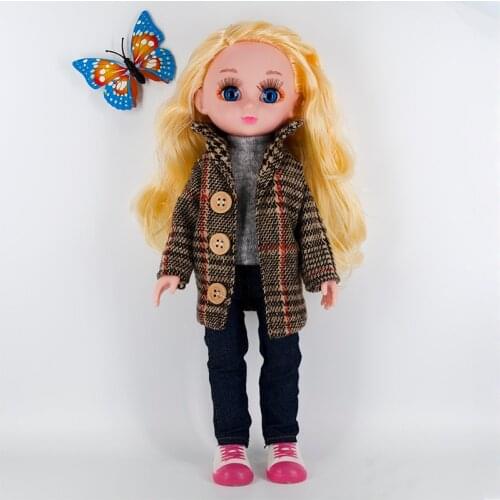 Fashion Kawaii Baby Mini Dolls For Girls 32 cm 1/6 Doll Full Set With Comb Princess Female Body Curly Hair Action Figure Toys