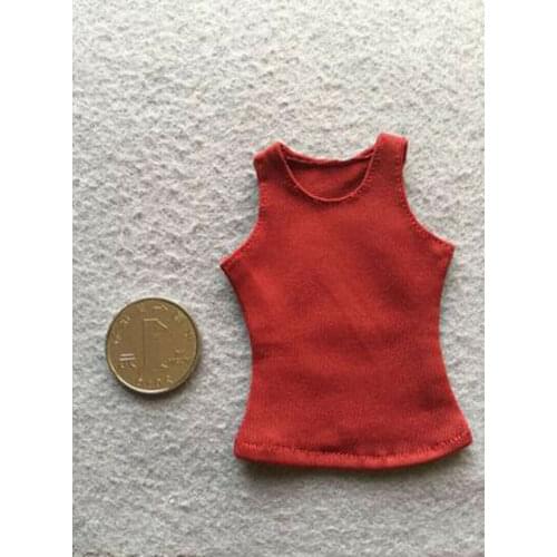 1/6 Scale Soldier Wine Red Vest Model for 12" Female Body Action Doll Toys