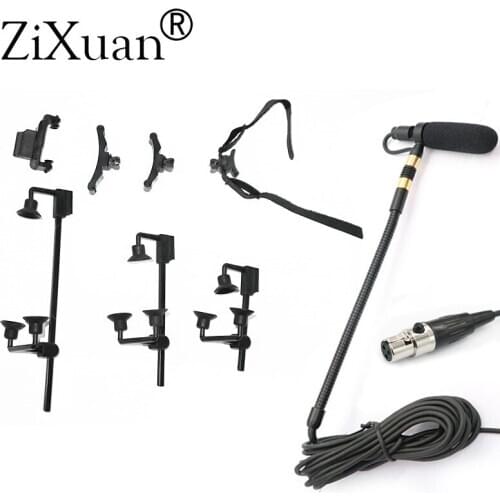 Professional Musical Instrument Microphones with 7 Types Clips for Bass Cello Violin Guitar Flutes Piano Sax Vocal for AKG