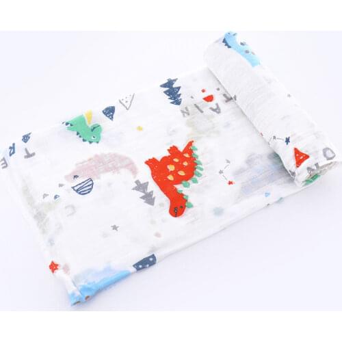 1Pc Muslin 100% Cotton Baby Swaddles Soft Newborn Blankets Bath Gauze Infant Wrap Sleepsack Stroller Cover Play Mat Cute Blanket