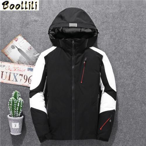 Mens Brand Down Jacket Fashion Personality Zipper Pocket 2020 Winter New Youth Clothing Thick Warm Hooded Loose Down Jacket