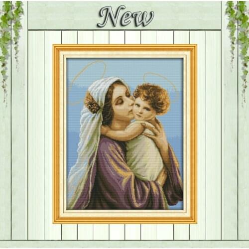 Holy mother & holy son(2),11CT Counted printed on Canvas DMC 14CT Cross Stitch Embroidery kit,DIY Needlework Set,Jesus Christian