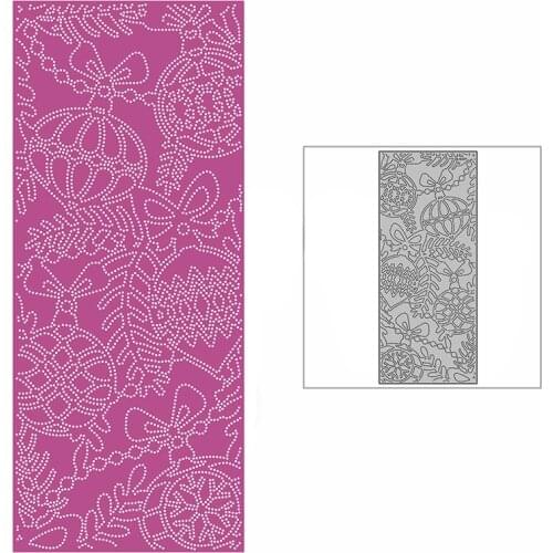 New Slim Christmas Gift Ornaments Background Panel 2021 Metal Cutting Dies for DIY Scrapbooking and Card Making Embossing Craft