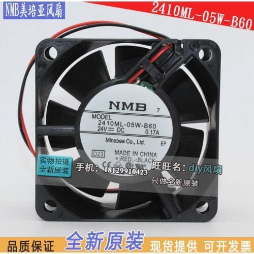 NEW NMB-MAT Minebea 2410ML-05W-B60 6025 24V 0.17A Frequency converter cooling fan