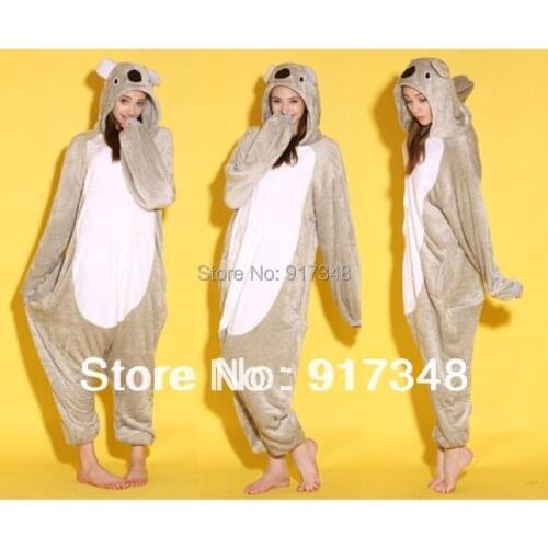 Wholesale Unisex Cartoon Animal Kaola Onesies Onesie Pajamas Jumpsuit Hoodies Sleepwear for Adults for Halloween