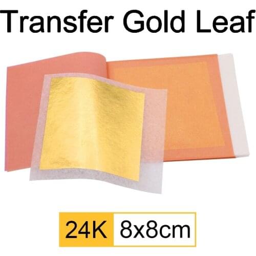 24K Transfer Gold Foil Edible Gold Leaf Sheets for Cake Decoration Steak Real Gold Paper Gold Flake Cooking Drink Food Dessert