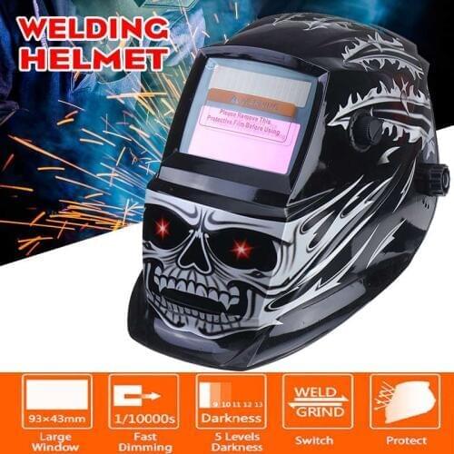 Efficient Solar Powered Auto Darkening Adjustable Range MIG MMA Electric Welding Mask Helmet Welding Lens for Welding Machine