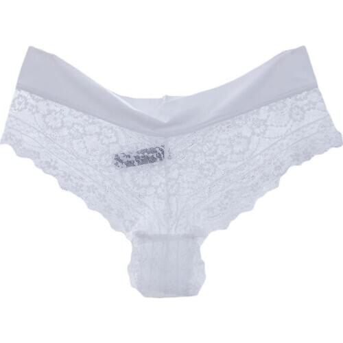 Womens Underwear Sexy Solid Color Low Waist Hollow-Out Lace Underpants T-Back Briefs Panties Female Breathable Panty Lingeries