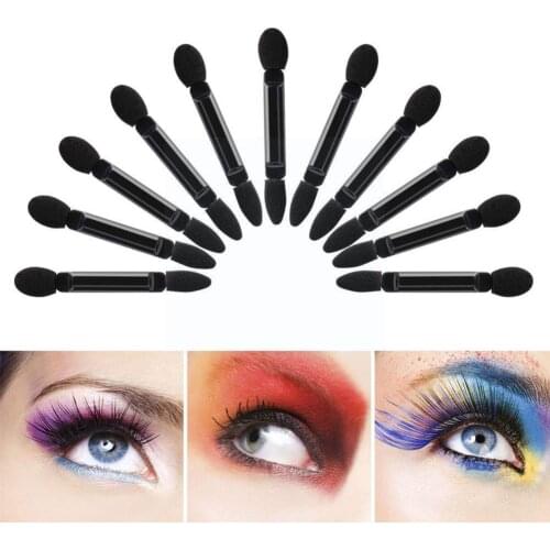 10 Pcs Natural Sponge Stick Eye Shadow Applicator Cosmetic Brush Double-Head Makeup Tools Brushes Eyeshadow For Women A6L2