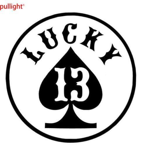12*12CM LUCKY NUMBER 13 Personal Car Styling Sticker Motorcycle Car Accessories Vinyl Body Window Wall Car Styling Sticker