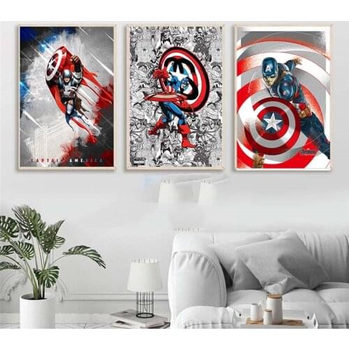 5D Diamond Painting Marvel Superheroes Avengers Cartoon Anime Diamond Embroidery Mosaic Home Decoration