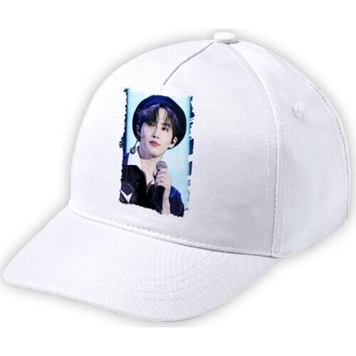 MERCHANDMANIA white cap boy EXO SUHO LOVE CALL ME BABY soft small polyester sport field picnic fishing