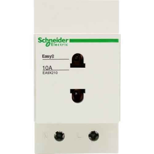 Adapter distribution box EA9X210 2P 10A two-hole power socket Digital modular socket rail installation