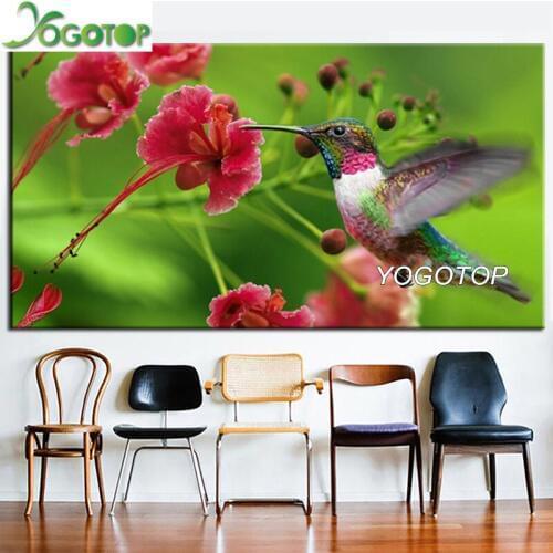 Large newest 5D Diamond Embroidery kingfisher Full Sets Diy Diamond Painting Mosaic Hummingbird Pictures Of Rhinestones YY2727
