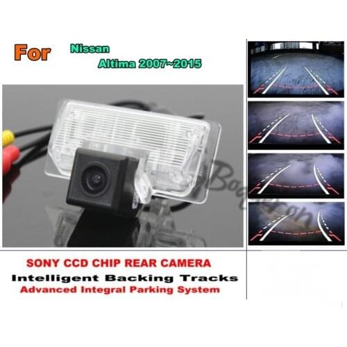 For Nissan Teana / Altima 2013~2016 Car Reverse Rear Camera with Parking Assistance Tracks Module / imports HD CCD Night Vision