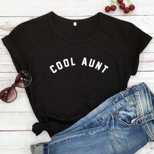 Cool Aunt Cotton T-shirt Funny 90s New Aunt Life Gift Tshirt Casual Women Short Sleeve Hipster Grunge Tees Tops Outfits Femme