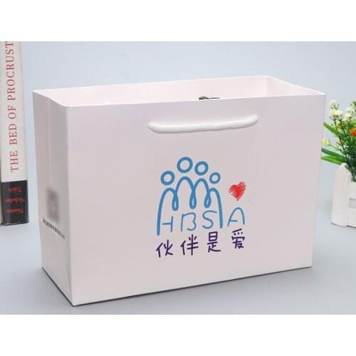 Custom Design White Kraft Paper Bag Printing,Promotional Gifts Reusable Eco Friendly Paper packaging Bags --XP2002