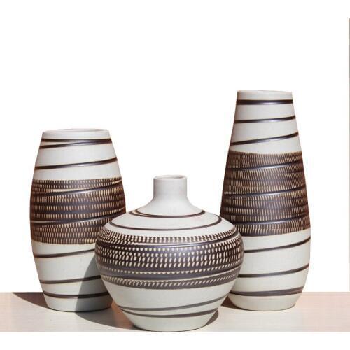 Ceramic vase home living room TV cabinet wine cabinet decoration ornaments soft art ceramic