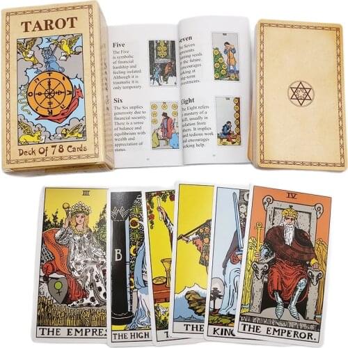 Classic Tarot Cards Oracle Deck 78 Sheets/Set For Beginner English Version With Manual Mysterious Divination Card Game Playing