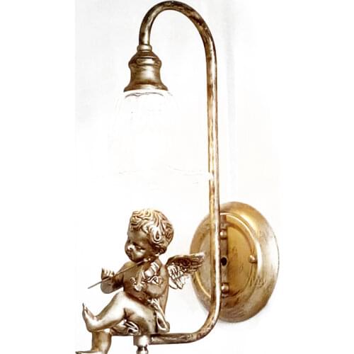 Nordic creative Angel wall lamp bedroom bedside lamp American living room corridor table lamp French wall lamp