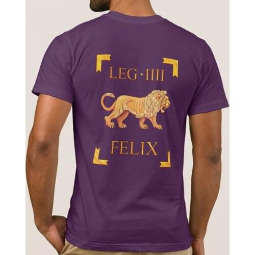 The 4th Legion, Flavia Felix with A Lion Displayed on The Back As A Legionary Vexillum Mens T Shirt
