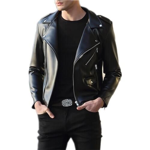 Hot Sales Autumn Leather Jacket Men 2020 Fashion Motorcycle Jacket High-quality PU Leather Male Jackets And Coats Outwear JF0117
