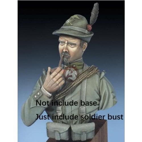 New Unassembled 1/10 WWI officer with green coat bust Resin Kit DIY Toys Unpainted resin model