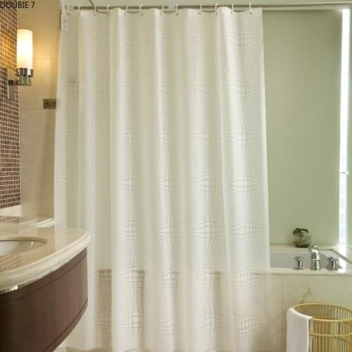 European Style Mildew Proof Thicken PEVA Waterproof Shower Curtain Liner Bathroom Curtain Bath Curtain with High Quality Hooks