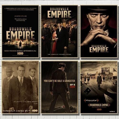 Boardwalk Empire Classic Movie Kraft Paper Poster Bar Cafe Living Room Dining room Wall Decorative Paintings