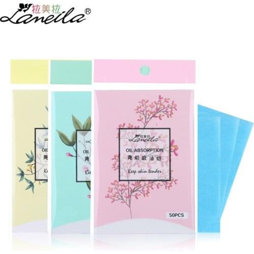 Skin-Friendly Body Clean Soft Delicate Oil-absorbing Sheets Comfortable Sweat Facial Tissue Paper Card Installed 50 PCS/BOX