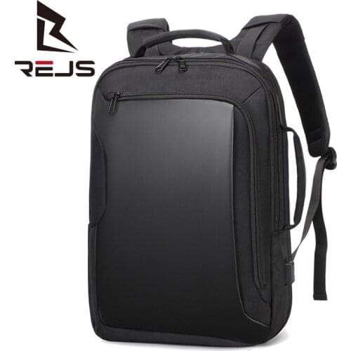REJS LANGT Anti-Theft Backpack Men Office Work Business Bag for Male Fit 15.6 Inch Laptop Backpacks with Charging Travel Daypack