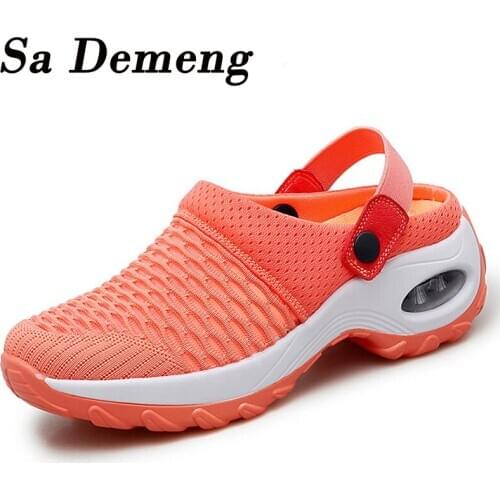 2021 New Women Shoes Casual Increase Cushion Sandals Non-slip Platform Sandal For Women Breathable Mesh Outdoor Walking Slippers