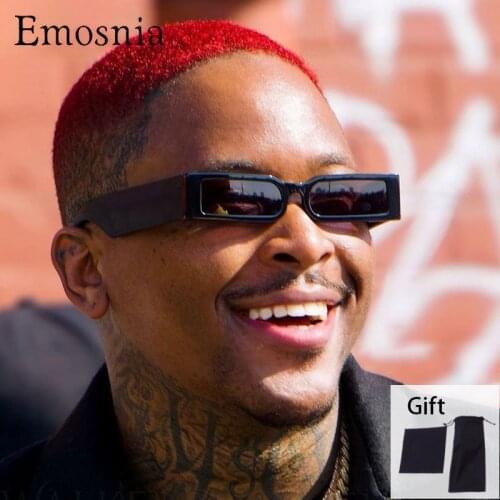 New Vintage Hip Hop Rectangle Sunglasses Women Steampunk Square Brand Design Sun Glasses Retro Style Fashion High Quality UV400