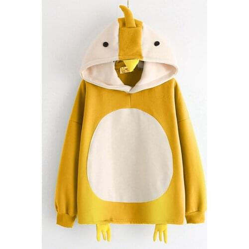 Cartoon 3d Hoodies Women Sweatshirt Long Sleeve Hooded Claw Chicken Pullovers Casual Funny Outfits Girls Streetwear Tops Moletom