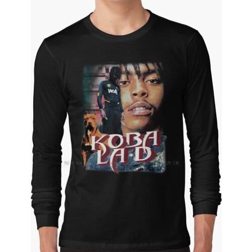 Koba La D Vintage Long Sleeve T Shirt 100% Pure Cotton Big Size French Rap Koba La D Eva Queen Rr Married City Music Dog Zola