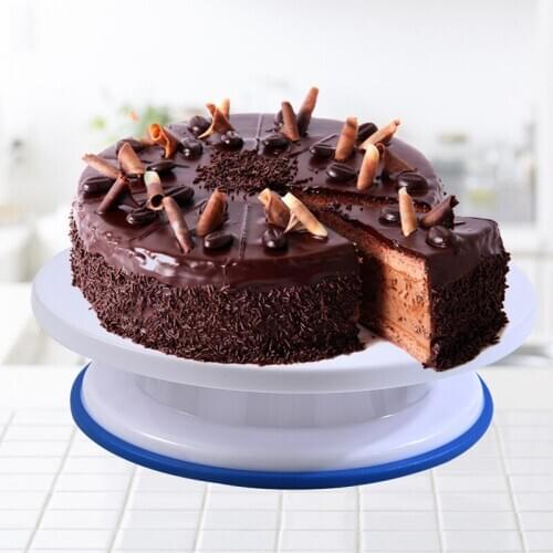 10 Inch Anti-Skid Cake Turntable Rotating Round Plastic Cake Stand Decorating Tools Kitchen Pan Baking Rotary Table