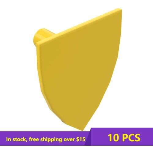 10PCS MOC Bricks 3846 Flat Head Small Shield High-Tech Creative Building Block Model Kids Toys DIY Brick Parts Childrens Gifts