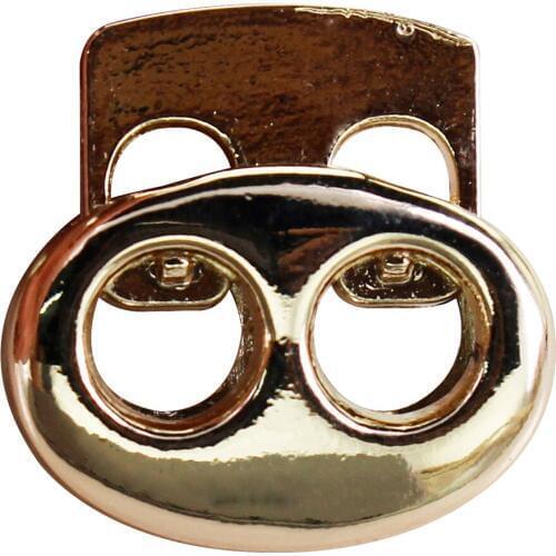 100pieces METAL Stopper Toggle Buckle Rope Clamp Cord Locks Drawstring Stops End Button with 4mm holes Sew On NK355