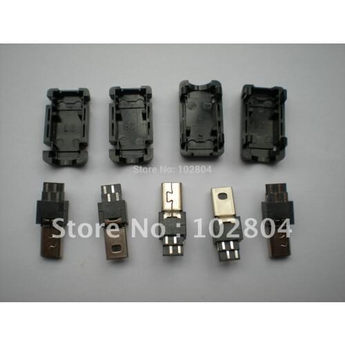 1000 Pcs Per Lot Micro USB 8 pin Plug Male Connector Plastic Shell