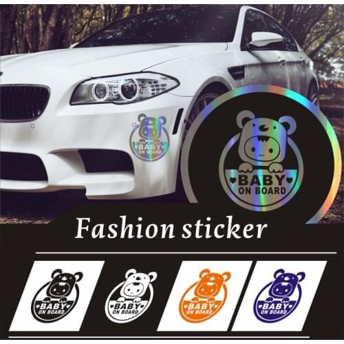 15*13cm Car Sticker 3D Baby On Board Car Stickers and Decal Vinyl Sticker Reflective Car Decal Wholesale Car Styling Accessories