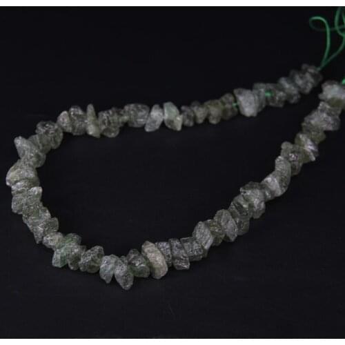15.5"/strand Raw Peridot Quartz Irregular Nugget Chips Loose Beads,Natural Olivine Stone Roug Gravel Charms DIY Necklace Jewelry