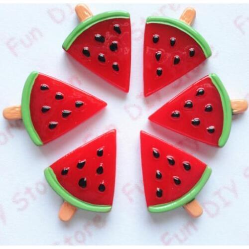 17*24mm resin flat back watermelon ice cream for decoration DIY accessories 50pcs/lot